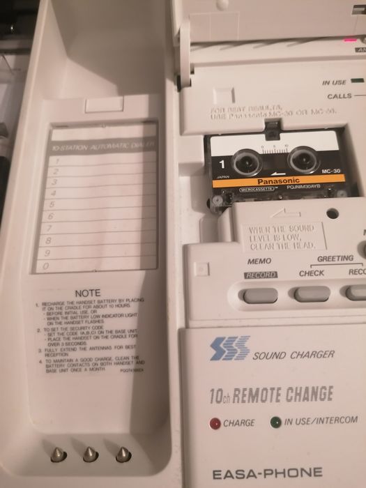 Telefone sem fios panasonic com gravador atendedor de chamada