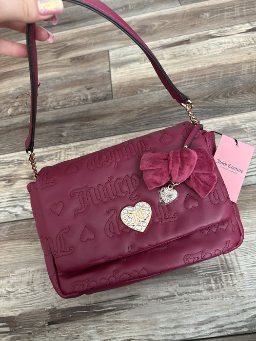 Nowa torebka na ramię Juicy Couture różowa burgundowa