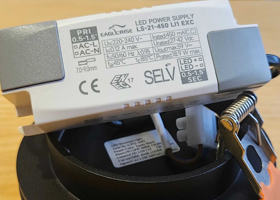 Lampa reflektor Azzardo AZ4535 wpuszczana sufitowa MONA SPOT 18W czarn