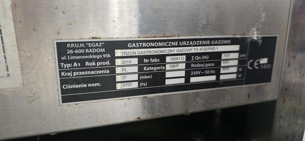 Kuchenka gastronomiczna 4 palniki gaz
