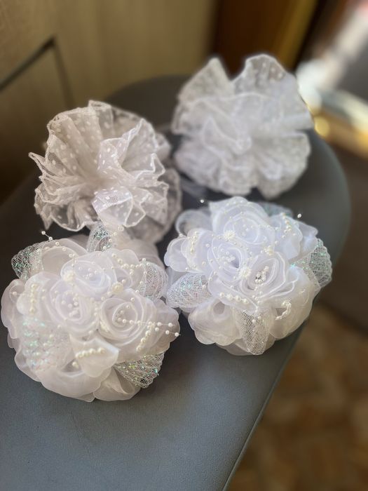 Бантики білі! Прикраси для волосся!