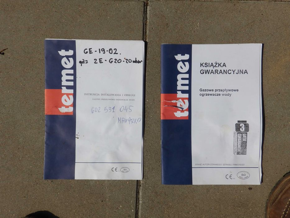 Przepływowy, gazowy podgrzewacz wody, na gaz ziemny.