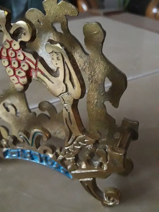 Stary mosiężny żydowski serwetnik