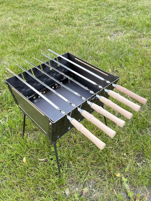 Zestaw Mangal Grill składany walizka Szaszlyki + 6 szampurów мангал