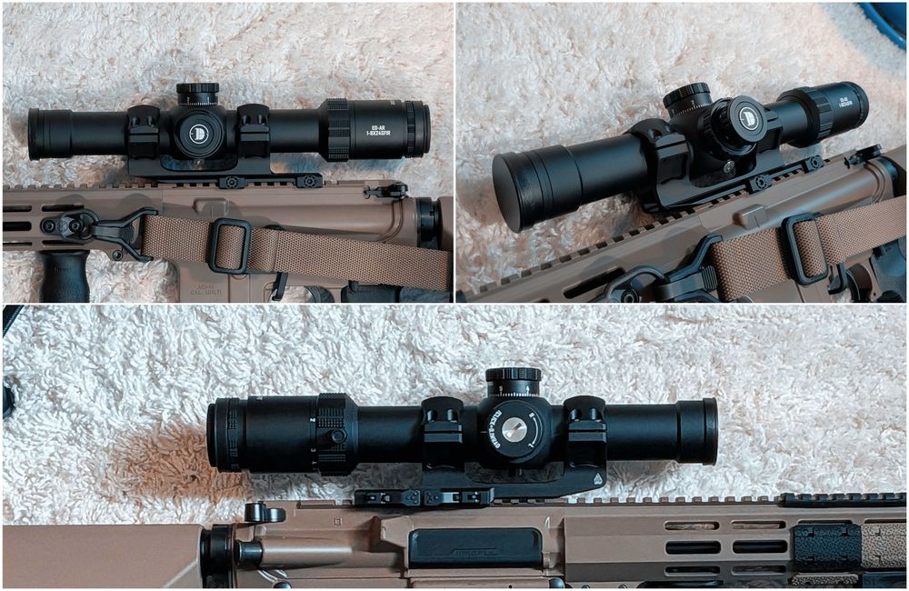 Приціл Discovery Optics ED-AR 1-8x24 SFIR FFP + Моноблок Leapers