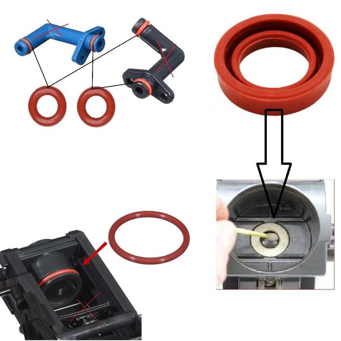 Uszczelki zaparzacza do Bosch VeroBar Siemens EQ 5, 6, 7, 8