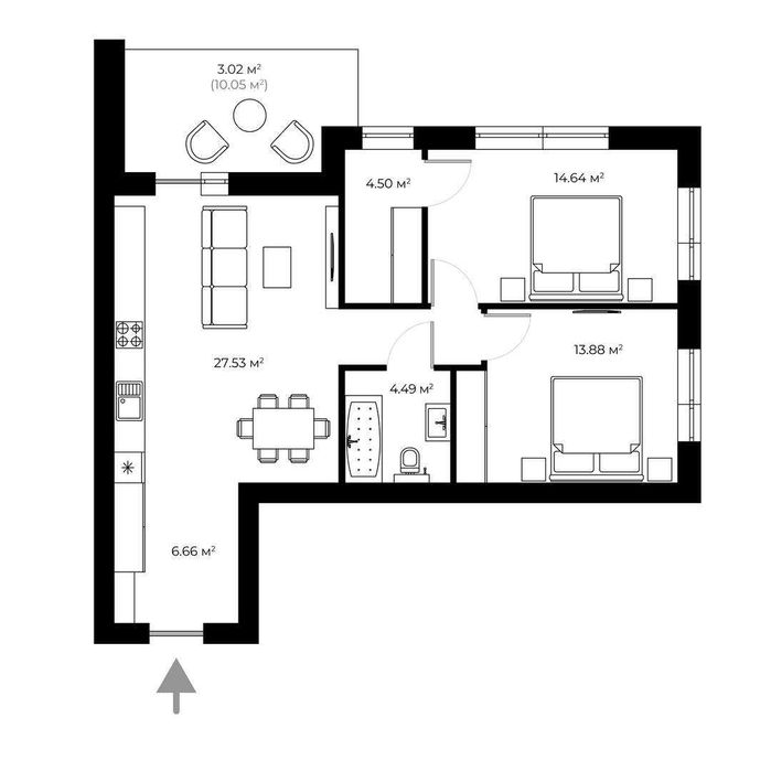 2-rooms apartment apartment by the address st. Koshitskaya (area 74,7 m²) - Atlanta.ua - photo 5