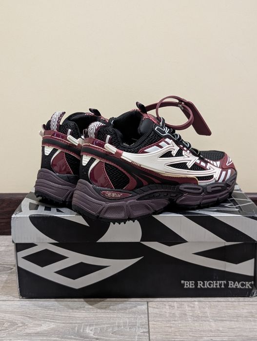 Кросівки бордові Off White Be Right Back 41 42 43 44