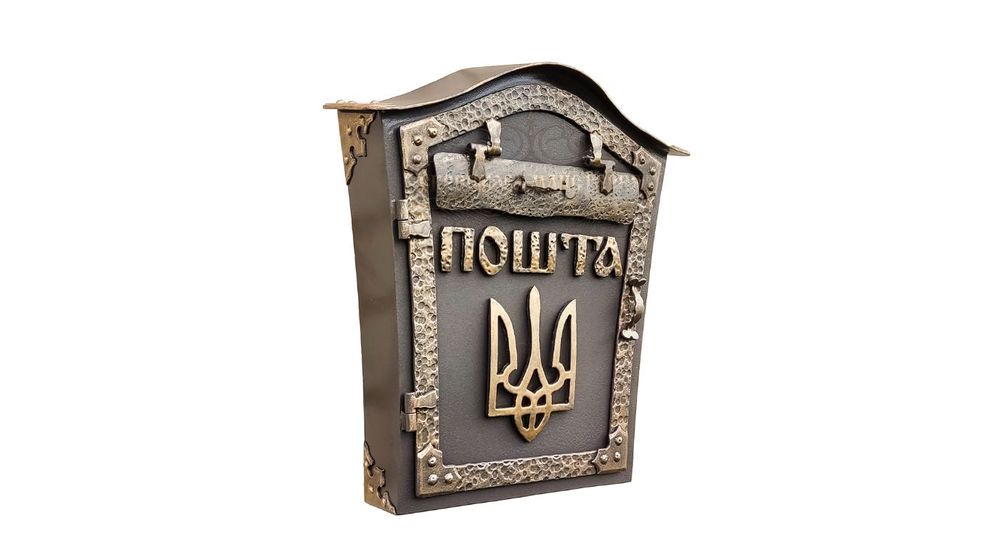 Кована поштова скринька "Тризуб" від українського виробника Скринькова Майстерня