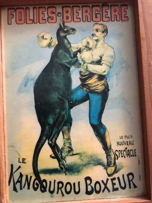 Poster miniatura antigo circo Folies Bergere