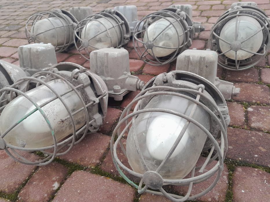 Stara lampa loft, PRL,  przemysłowa OWP-125