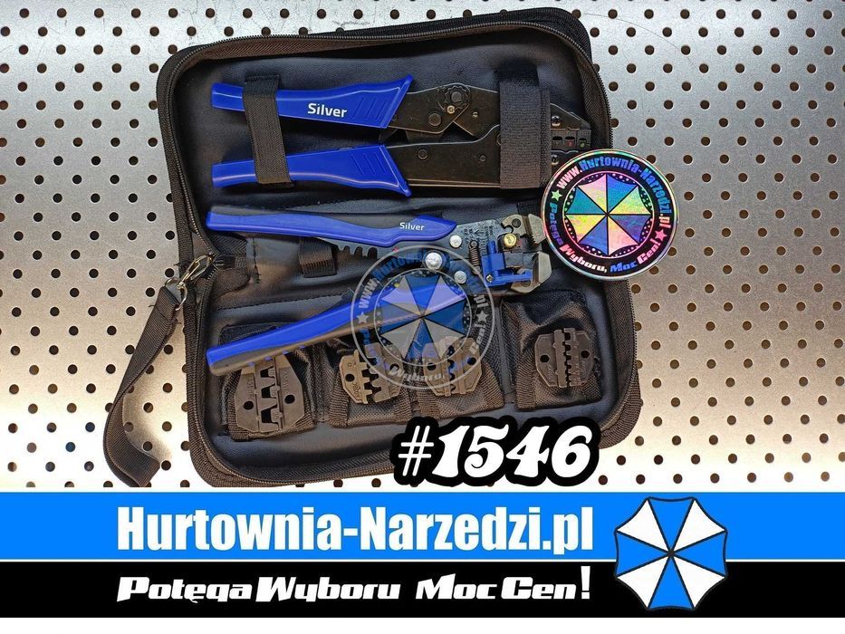 Szczypce zaciskarka konektorów 5 matryc0,5mm²-16mm² +ściągacz izolacji