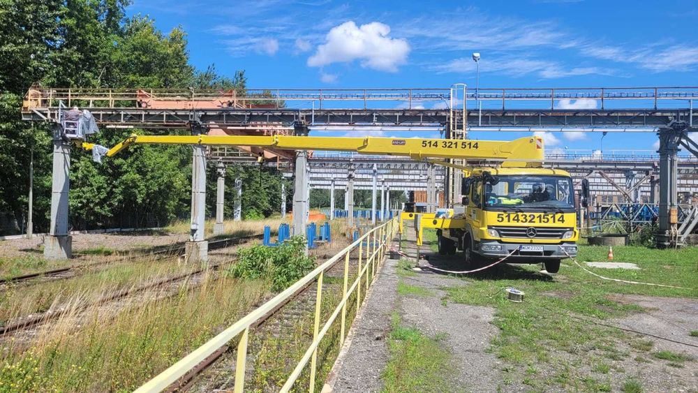Wynajem zwyżki, podnośnik koszowy 20,21,27m Katowice