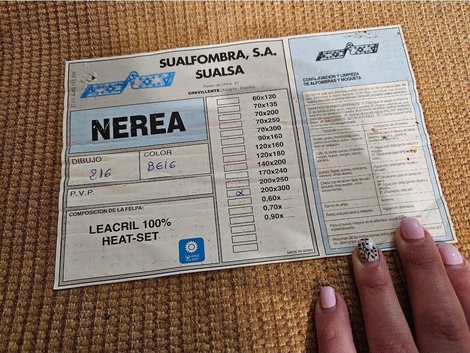 Carpete de pêlo médio (3x2metros) como nova - negociável