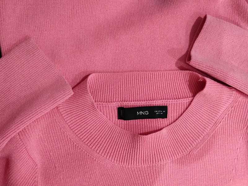 Sweter damski, bluzka, półgolf różowy, Mango rozmiar xs/s