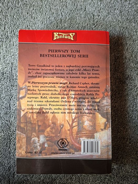 Terry Goodking "Pierwsze Prawo Magii" fantasy TOM 1
