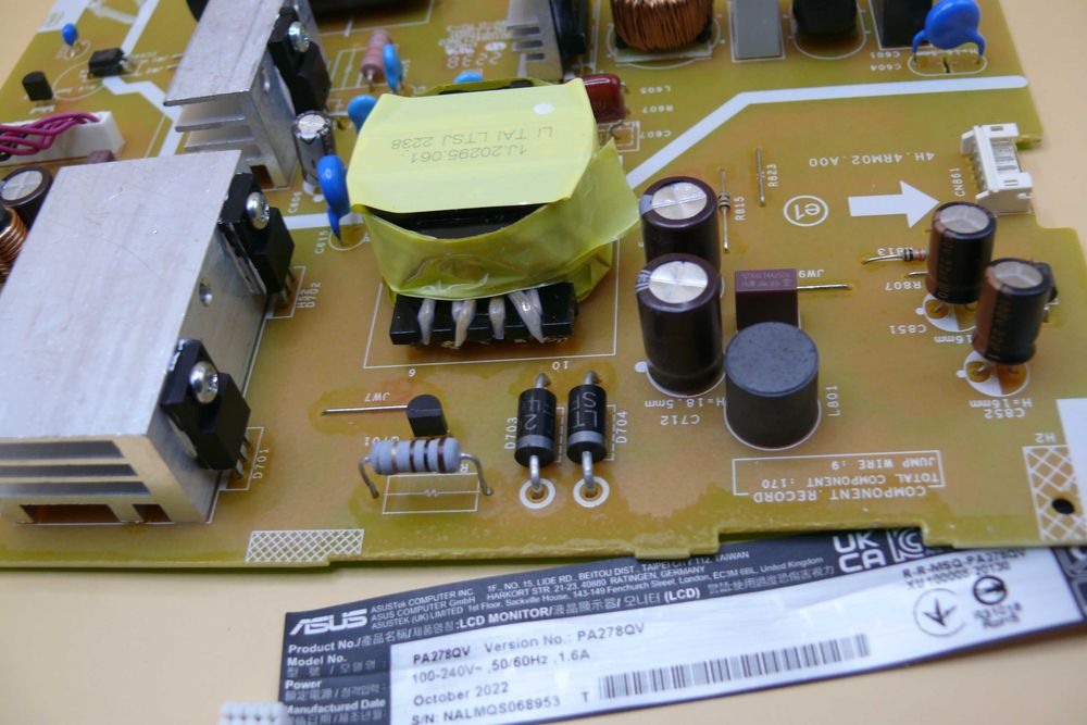 fonte de alimentação ASUS PA278QV