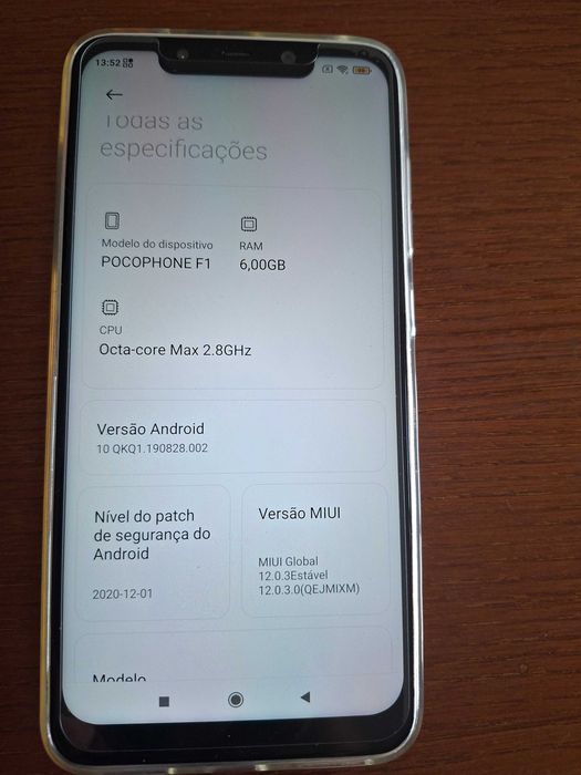 Telemóvel Pocophone F1+ Capa+ Pelicula