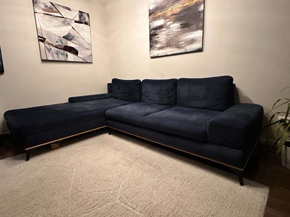 Duzy granatowy narożnik super stan !
