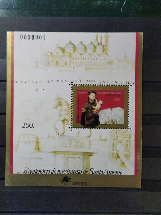 1995 Bloco 8° Centenário Do Nascimento de Santo António MNH **