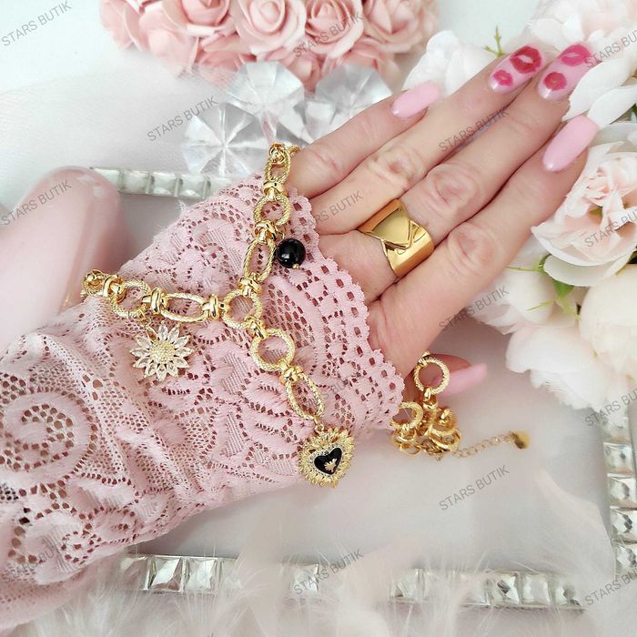 Naszyjnik łańcuch krawatka Moonriver zawieszki duże ogniwka stal 316L