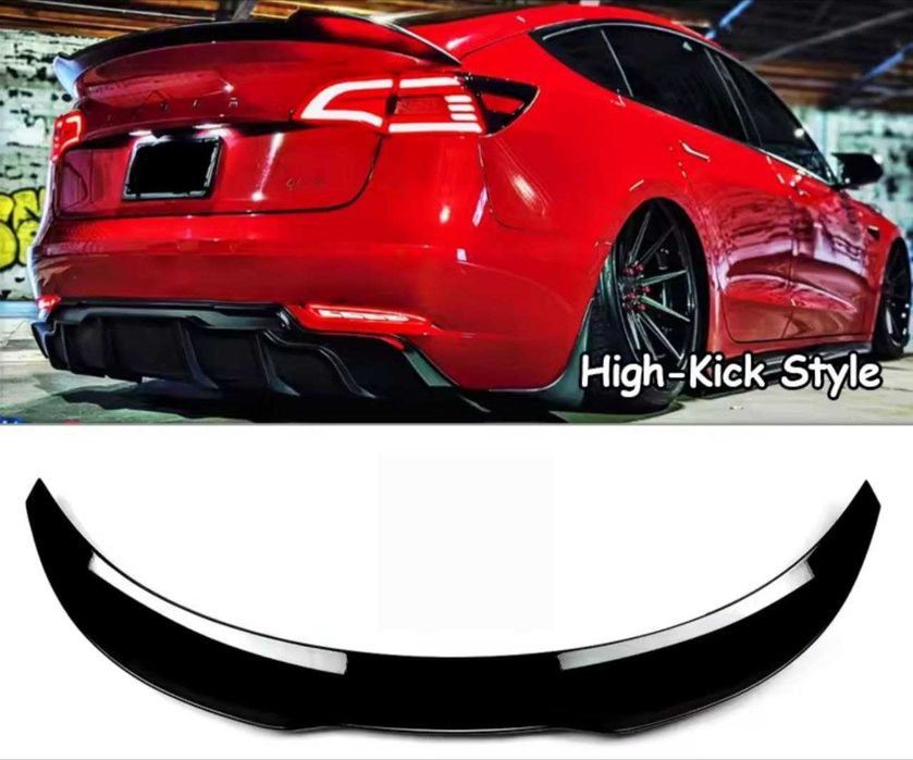 Спойлер Tesla Model 3 накладка багажника сплиттер диффузор сплітер