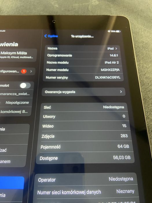 Ipad Air 2 Space Grey  64GB