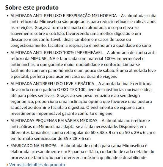 Almofada em cunha grande e pequena anti-refluxo 15º