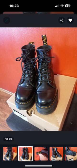 Martensy lakier platforma zamek