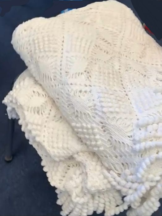 Colcha em crochet.