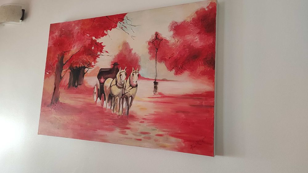 Quadro Pintado à Mão - Acrílico sobre tela - 90X60