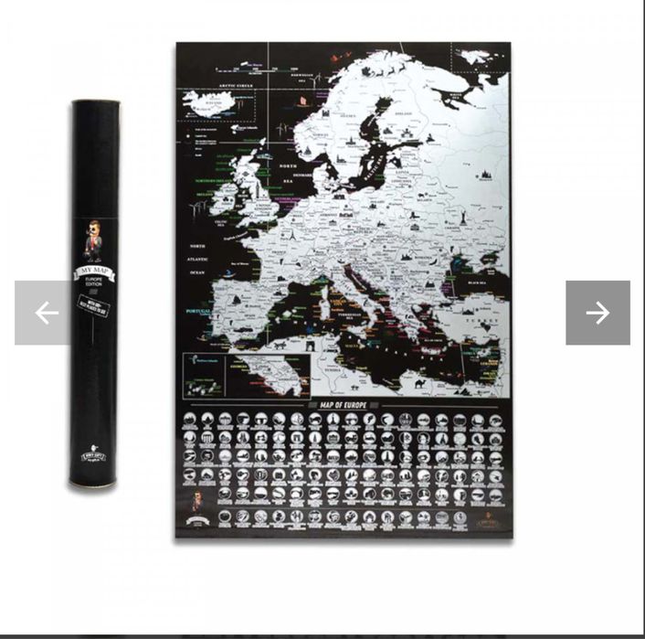 Скретч-карта Європи My gift My Map Europe Edition