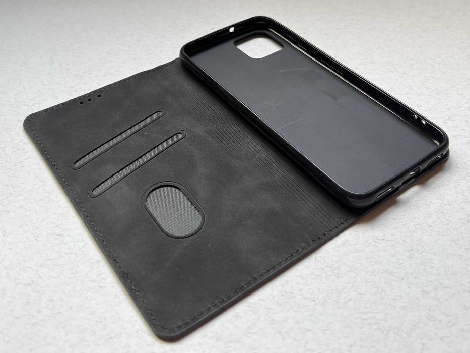 Google Pixel 4 чохол книжка еко шкіра чорний слоти для карт чехол