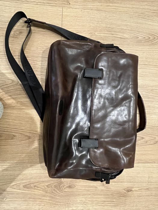 brązowa Skórzana teczka