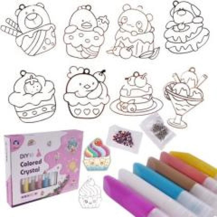 Zestaw artystyczny z kryształami Maksik pudełko,196x254 mm