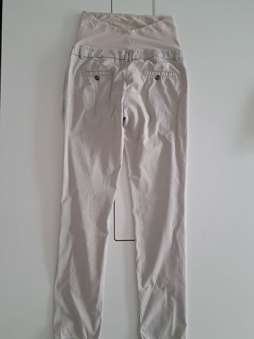 H&m mama 38 m spodnie ciążowe beżowe kremowe piaskowe