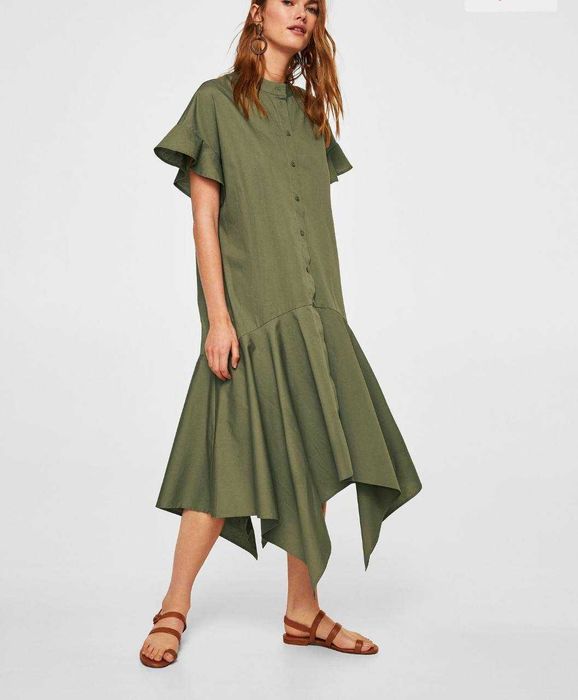 Платье летнее Mango размер Л 100% хлопок