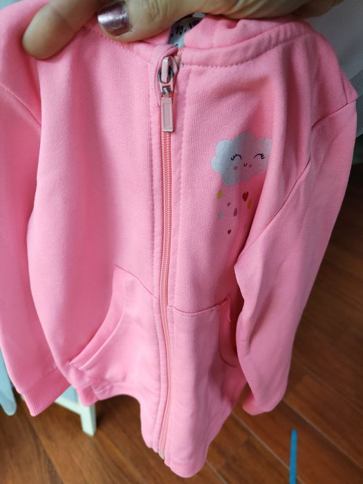 Bluza ciepła z kapturem zasuwana r.92