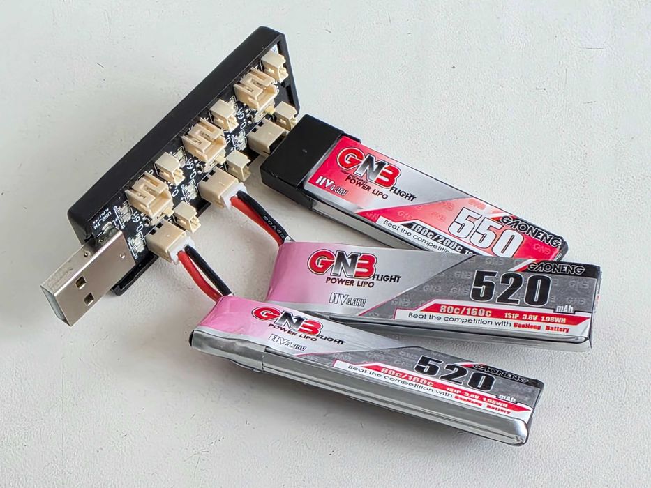 Плата зарядки 1s на 4 або 6 портів 4.35V, 0.2/0.6A USB AOKoda PH2.0