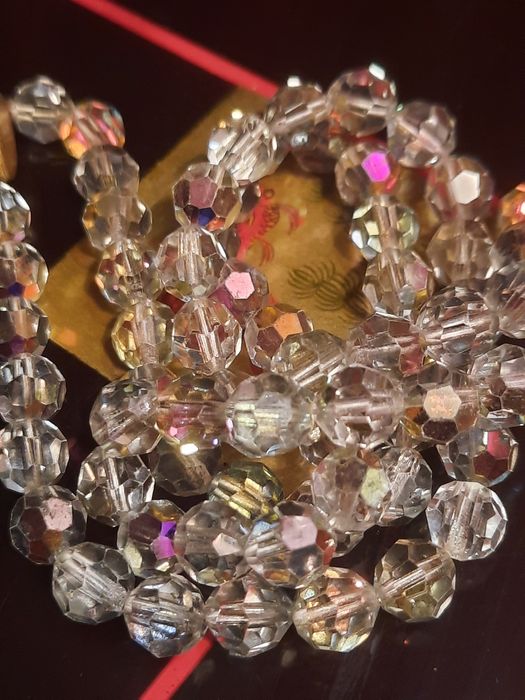 Винтажные бусы ЧССР "Аврора бореалис"