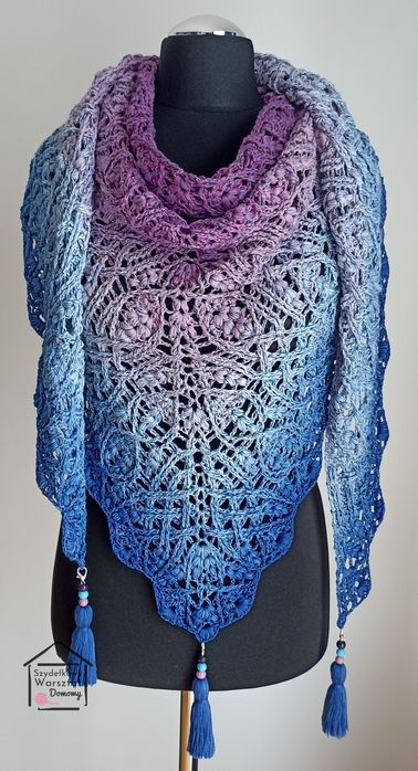 Szydełkowa chusta - 100% rękodzieło