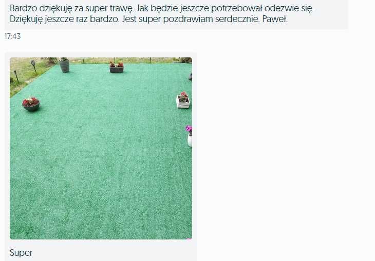 TRAWA z rolki 2X2 M + GRATIS wysyłka do ogrodu balkon boisko 7mm