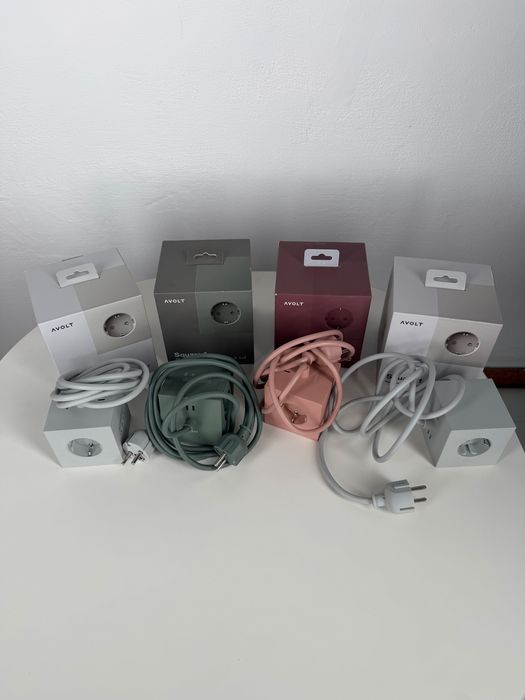 Kostka Przedłużacz Avolt 1 gniazda 2x USB-C 1,8m różne kolory