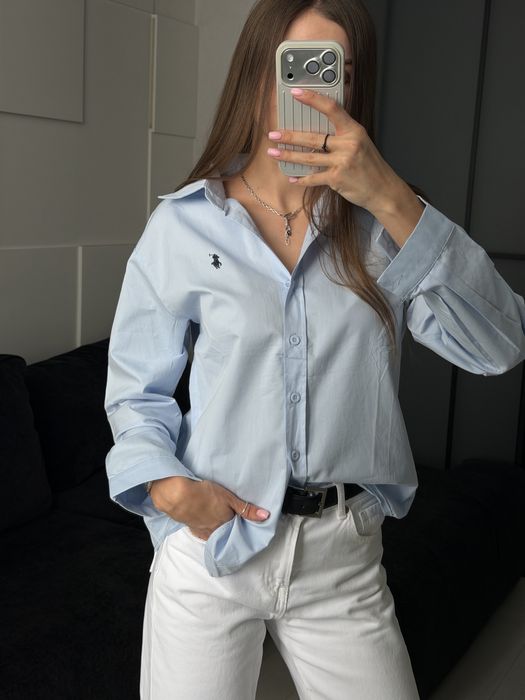 Сорочка жіноча, сорочка ralph lauren, блакитна сорочка, біла сорочка