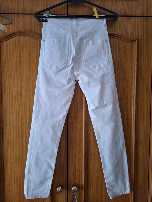 Calça de Ganga Branca T: 32 Mango Noa