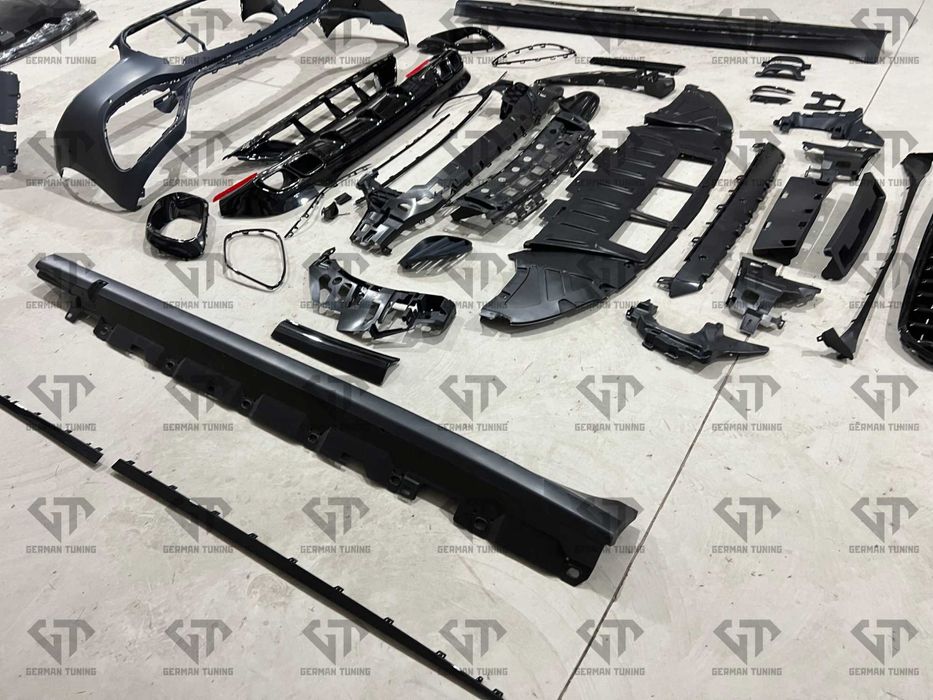 Обвес mercedes w223 amg63 передній бампер мерседес амг решотка дифузор