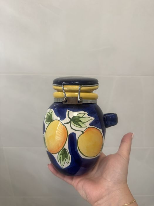 Słoik zamykany w cytryny vintage