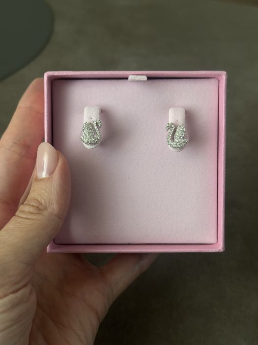 Сережки лебеді Swarovski оригінал