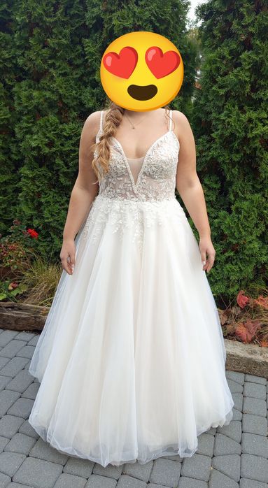 Suknia ślubna + 2 welony r.40/42