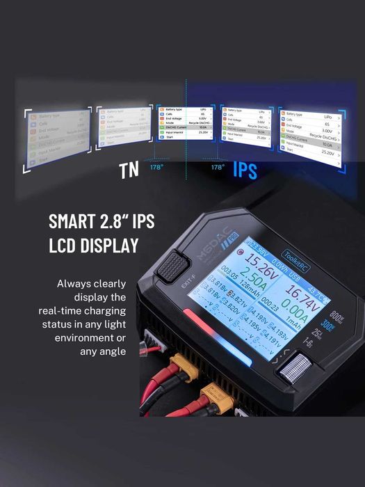 Розумний зарядний пристрій ToolkitRC M6DAC PRO AC-300W DC-800W FPV